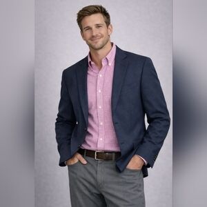 Ralph Lauren Pink Gingham Button Down Shirt Men’s Large Classic Fit